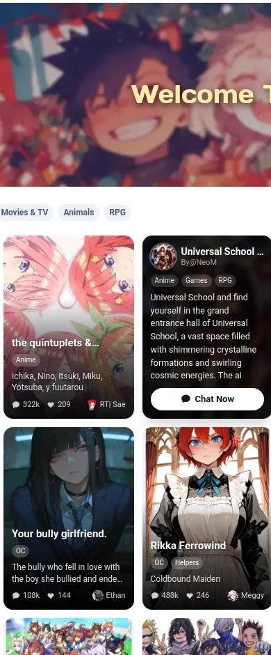 Hiwaifu on mobile